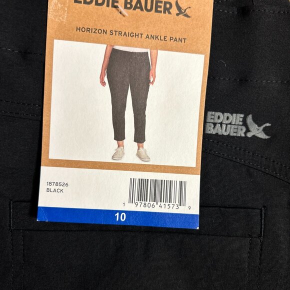 Eddie Bauer Women's Horizon Straight Ankle Pant UPF 50+ Black Size 10 - Picture 6 of 8
